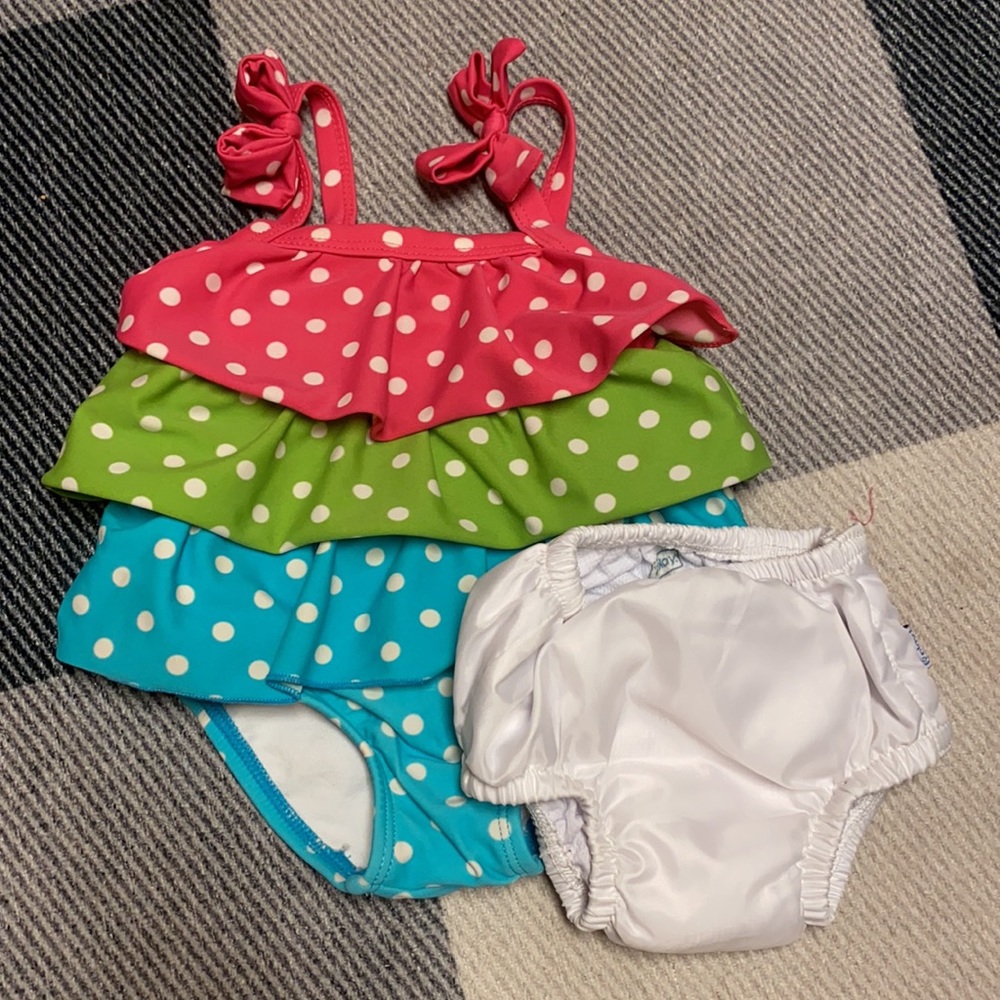 Gymboree Swim Suit and Dress w/ Swim Diaper - Picture 5 of 8